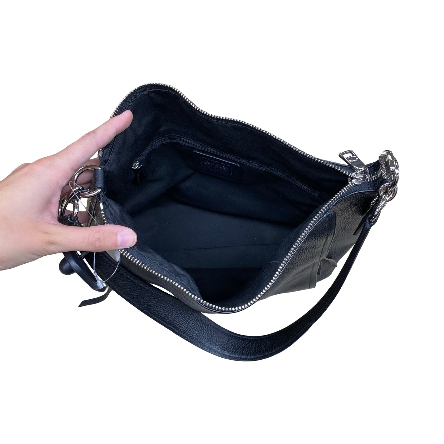 Handbag Designer By Coach In Black, Size:Medium