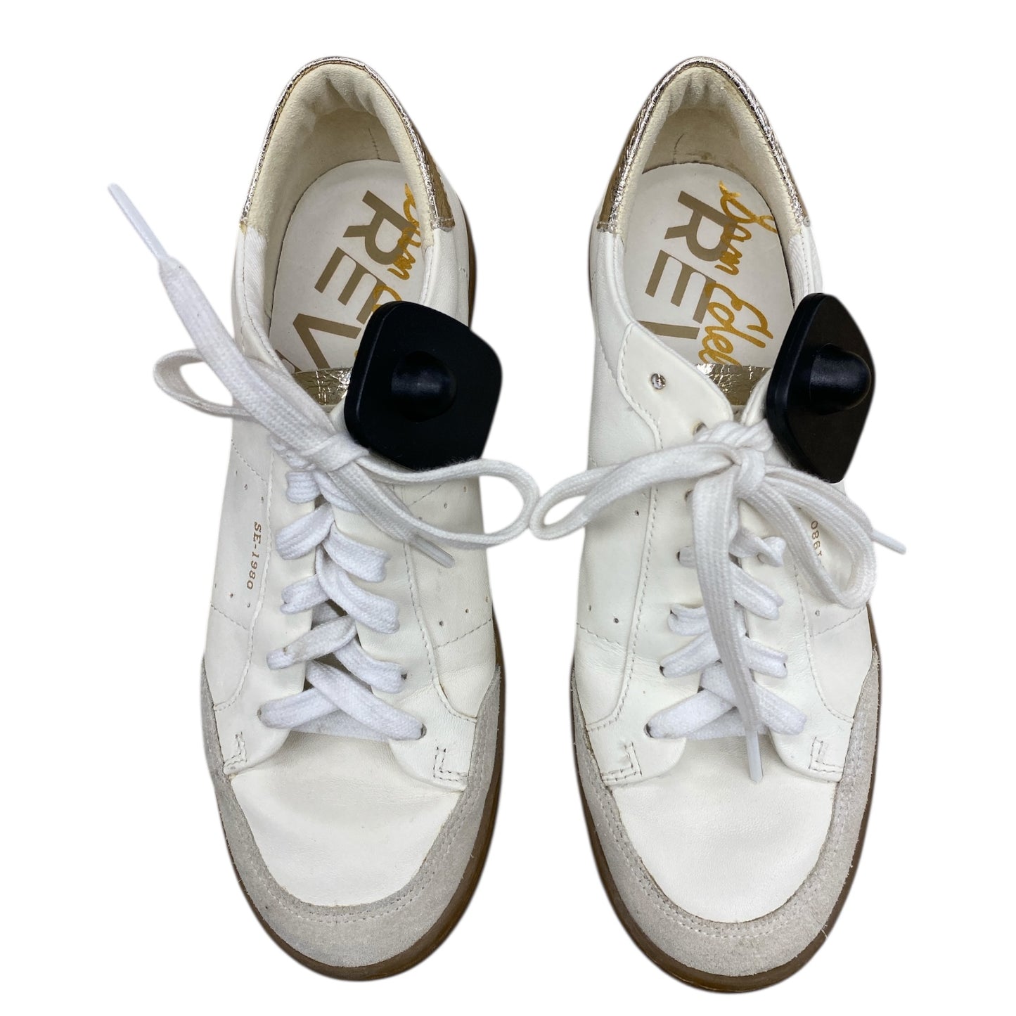 Shoes Sneakers By Sam Edelman In Cream & Silver, Size:6.5