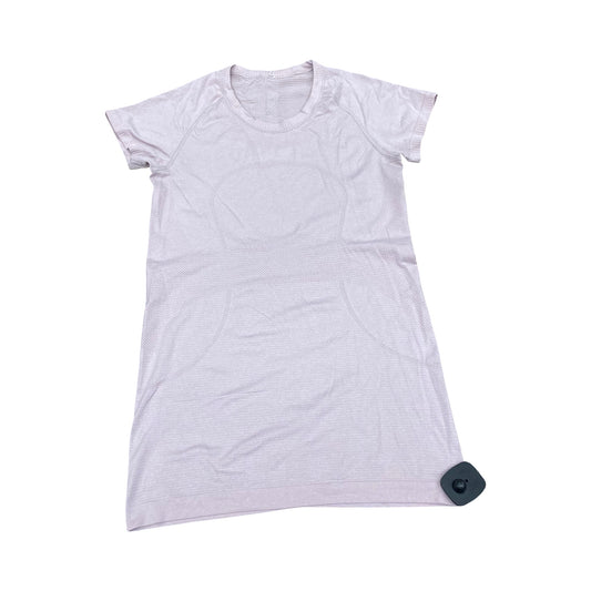Athletic Top Ss By Lululemon In Pink, Size:8