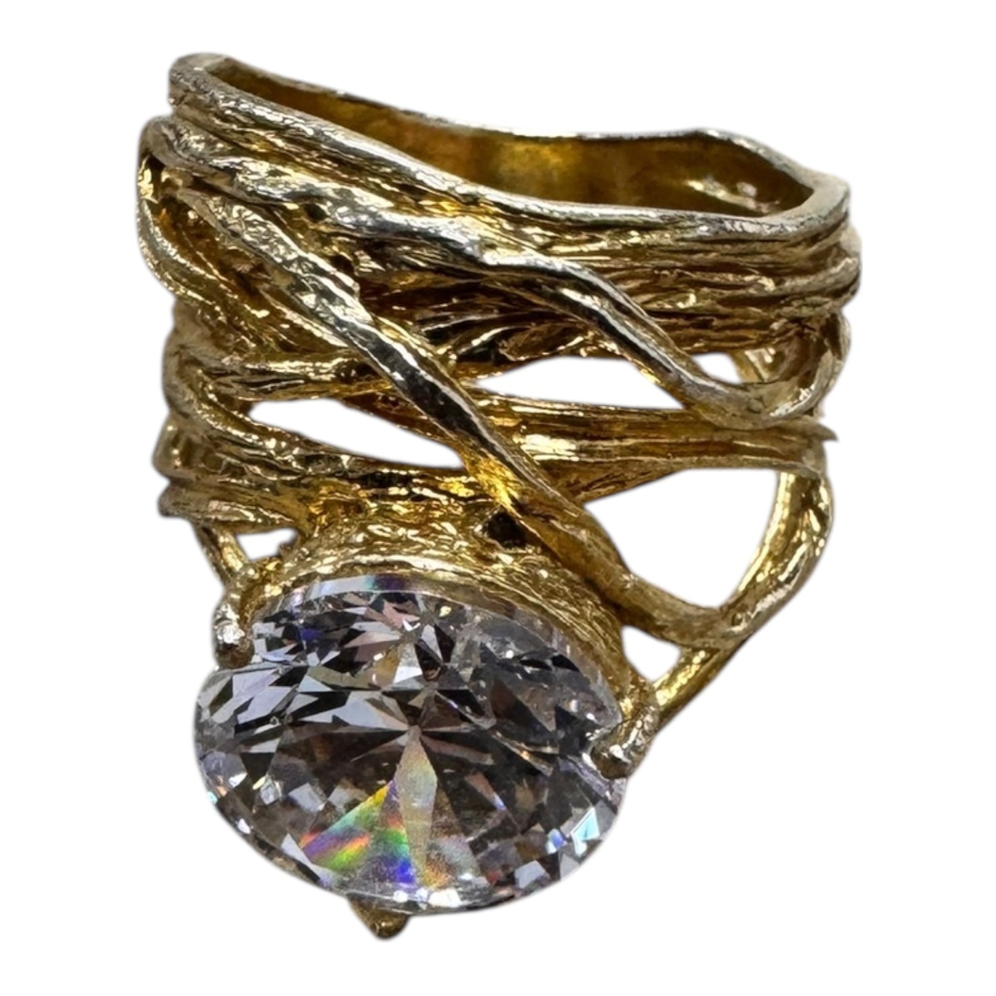 Ring Statement 925 By Cmc In Gold, Size:8