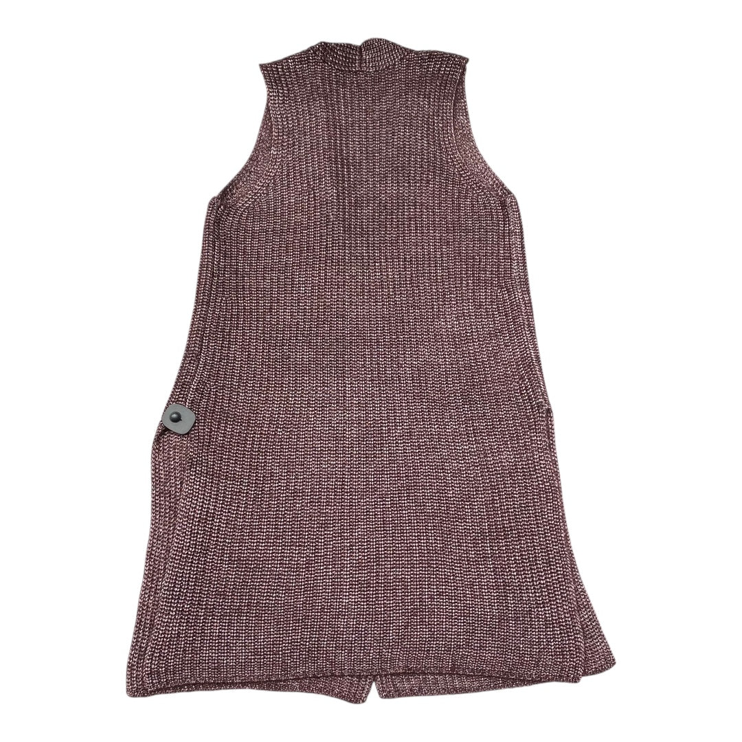Vest Sweater By Chicos In Maroon, Size:Xl