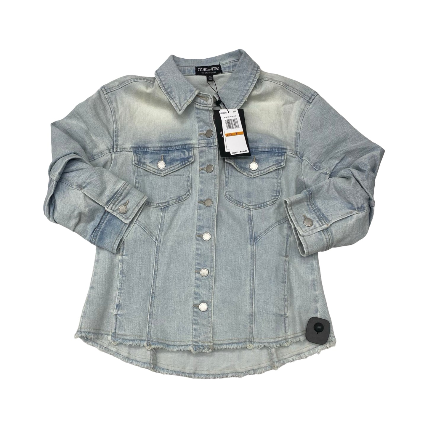 Jacket Denim By macandme In Blue, Size:S