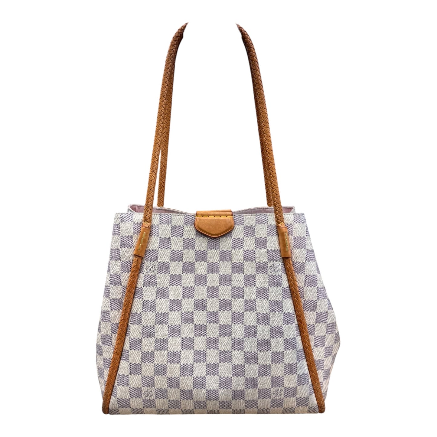 Damier Azur Propriano  Handbag Luxury Designer By Louis Vuitton In Rose Ballerine, Size: Medium (As Is)