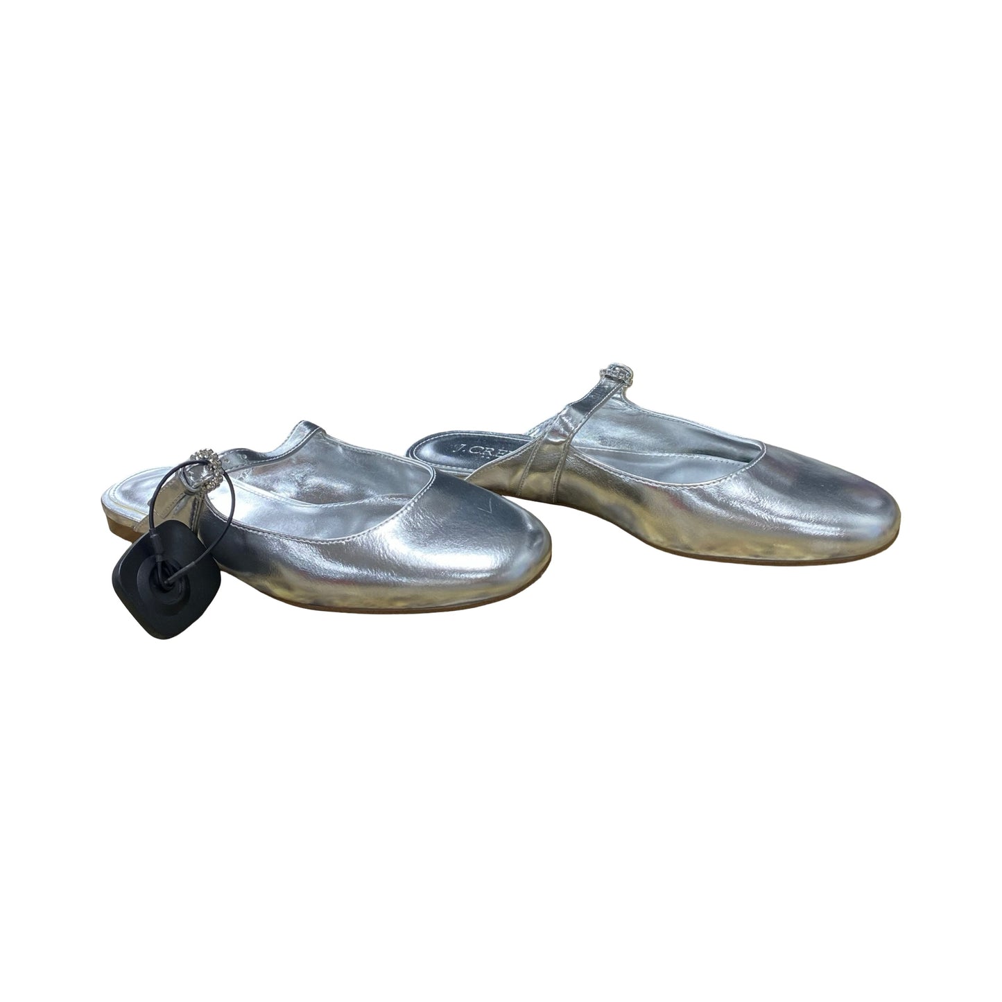 Shoes Flats By J. Crew In Silver, Size:6.5