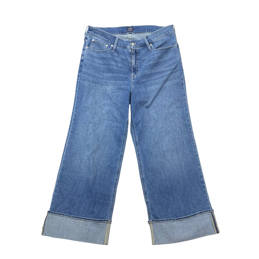 Jeans Wide Leg By J. Crew In Blue, Size:18