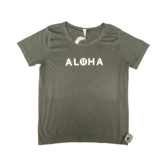 Athletic Top Ss By Lululemon In Black, Size:8