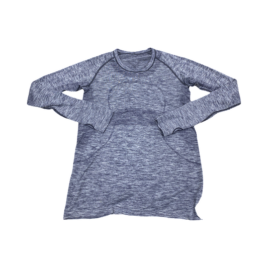 Athletic Top Ls Crewneck By Lululemon In Grey, Size:M