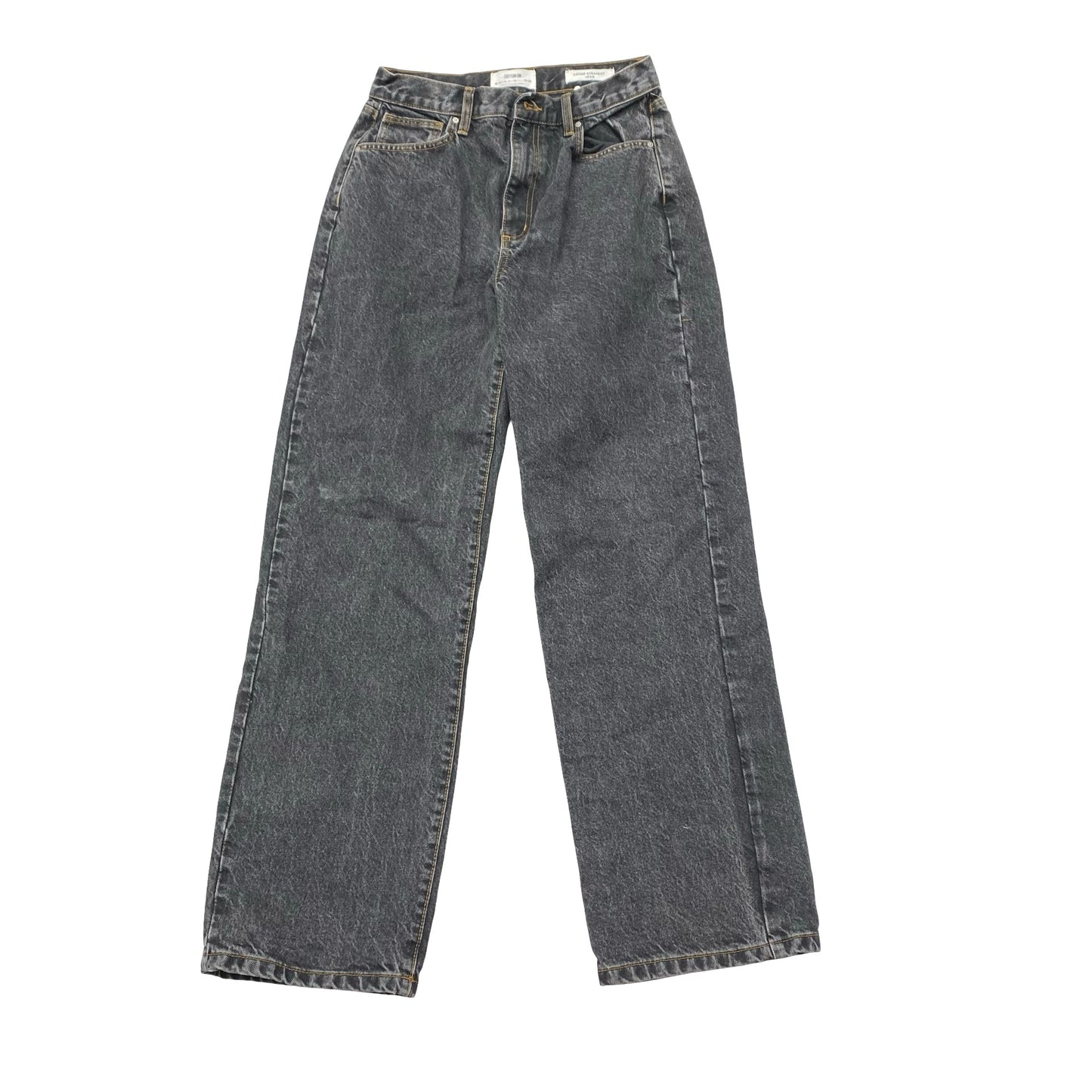 Jeans Straight By Cotton On In Black Denim, Size:6