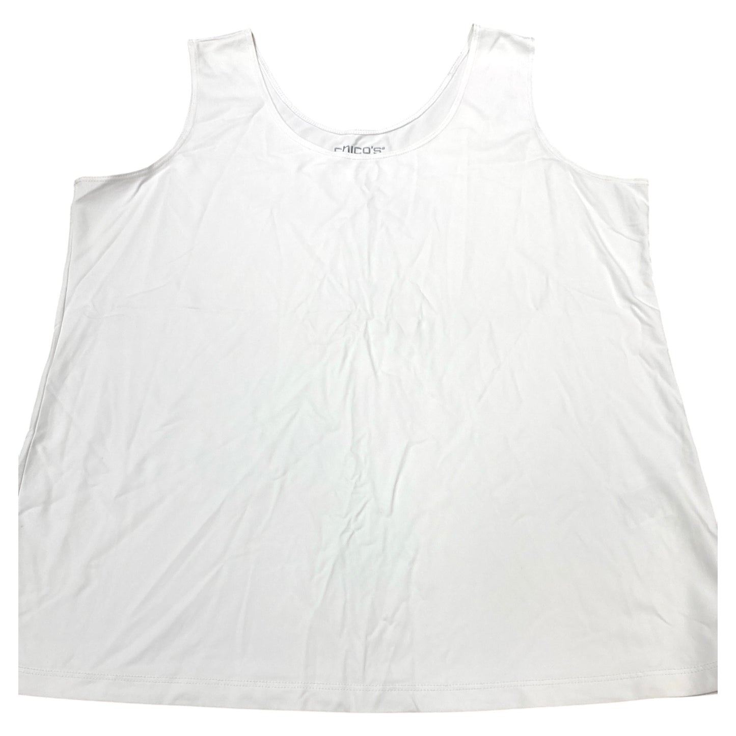 Top Sleeveless Basic By Chicos In White, Size:Xl