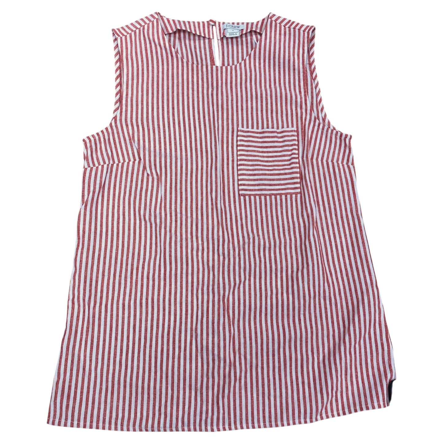 Top Sleeveless By J. Crew In Striped Pattern, Size:2