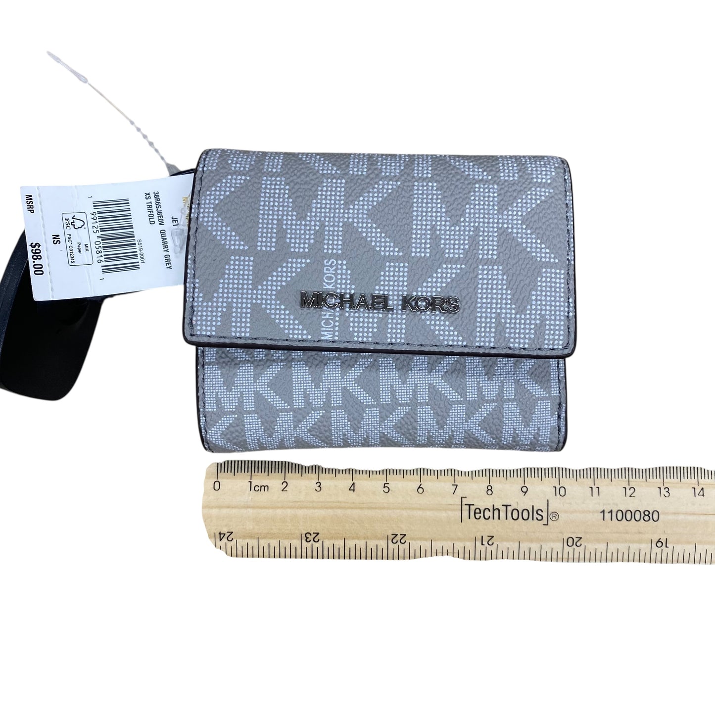 Wallet Designer By Michael Kors In Grey, Size:Small