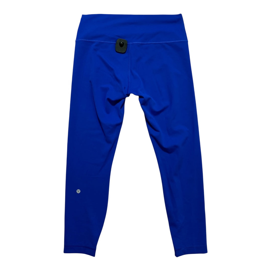 Athletic Leggings By Lululemon In Blue, Size:12