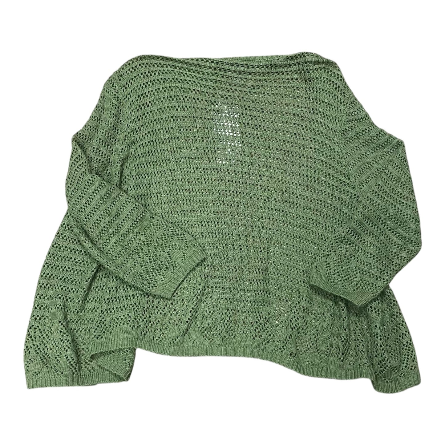 Cardigan By Nina Leonard In Green, Size:M