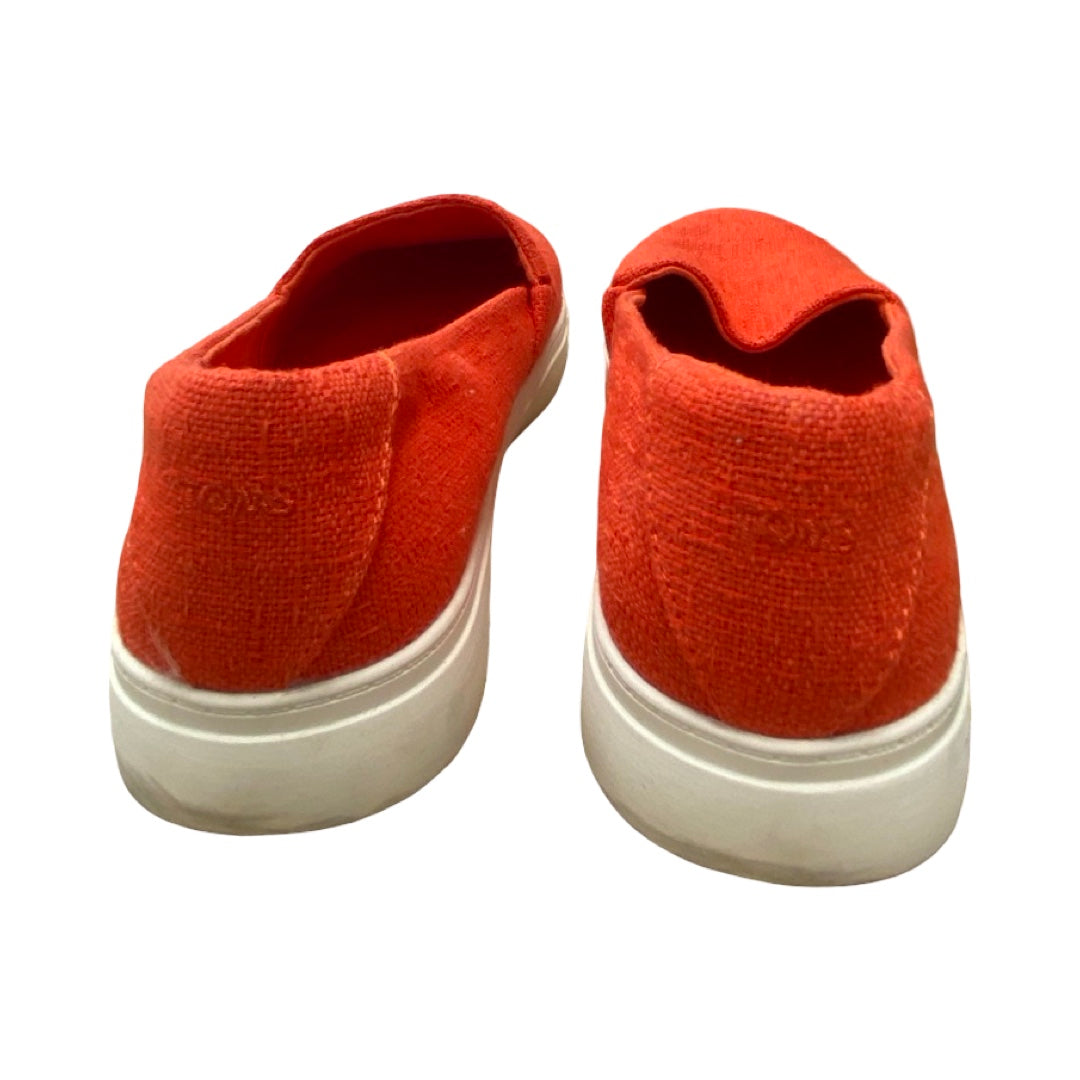 Shoes Flats By Toms In Red, Size:11