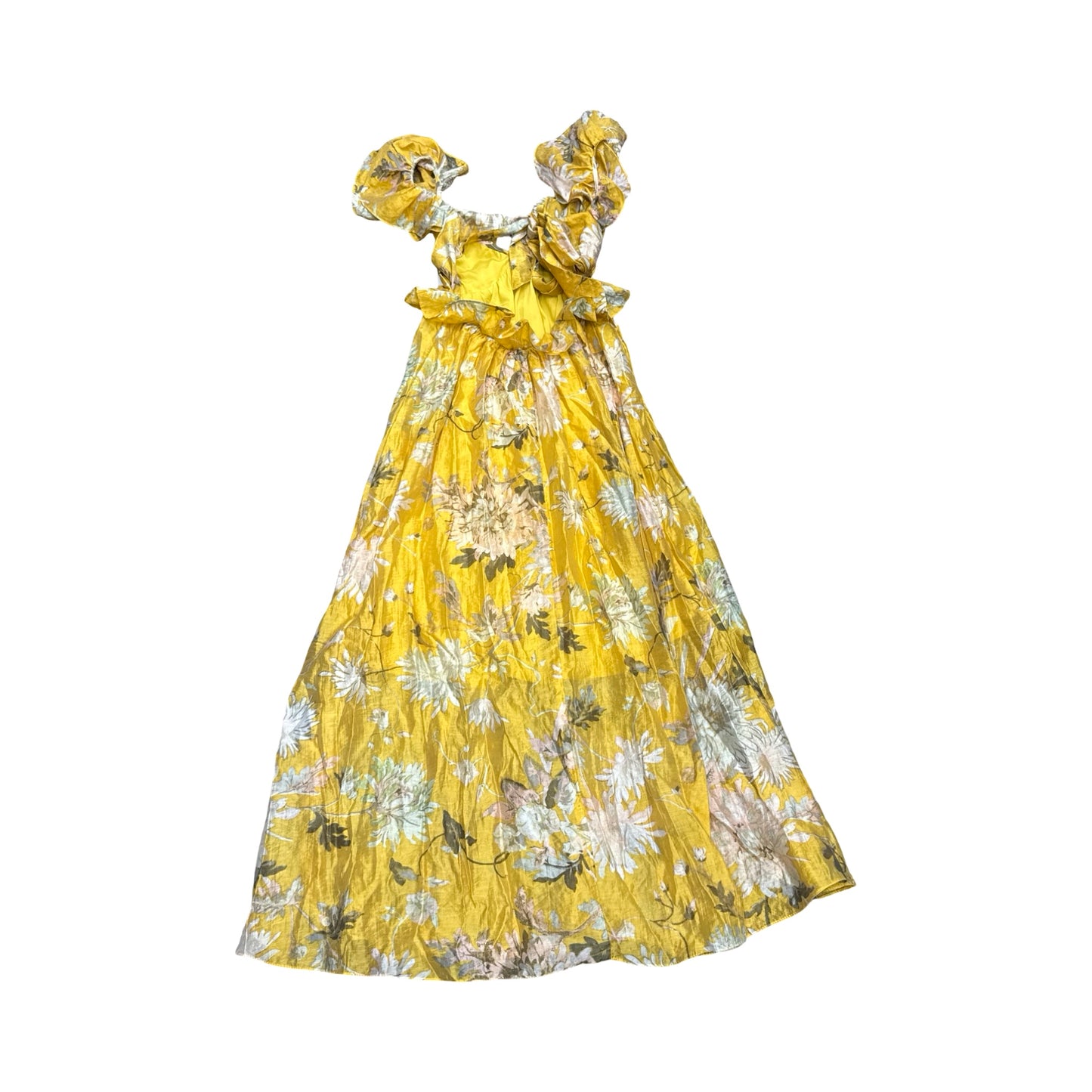 Dress Party Midi By H&M In Yellow, Size:Xs