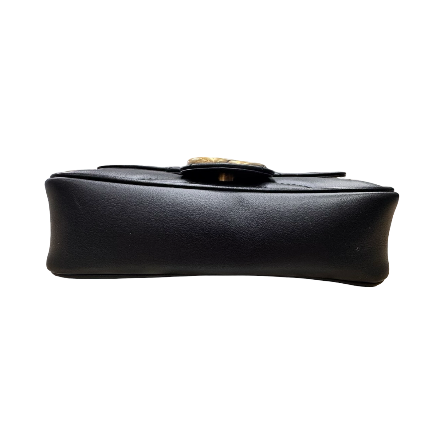 Handbag Luxury Designer By Gucci In Black, Size: XS (6.2"W x 4"H x 1.7"D)