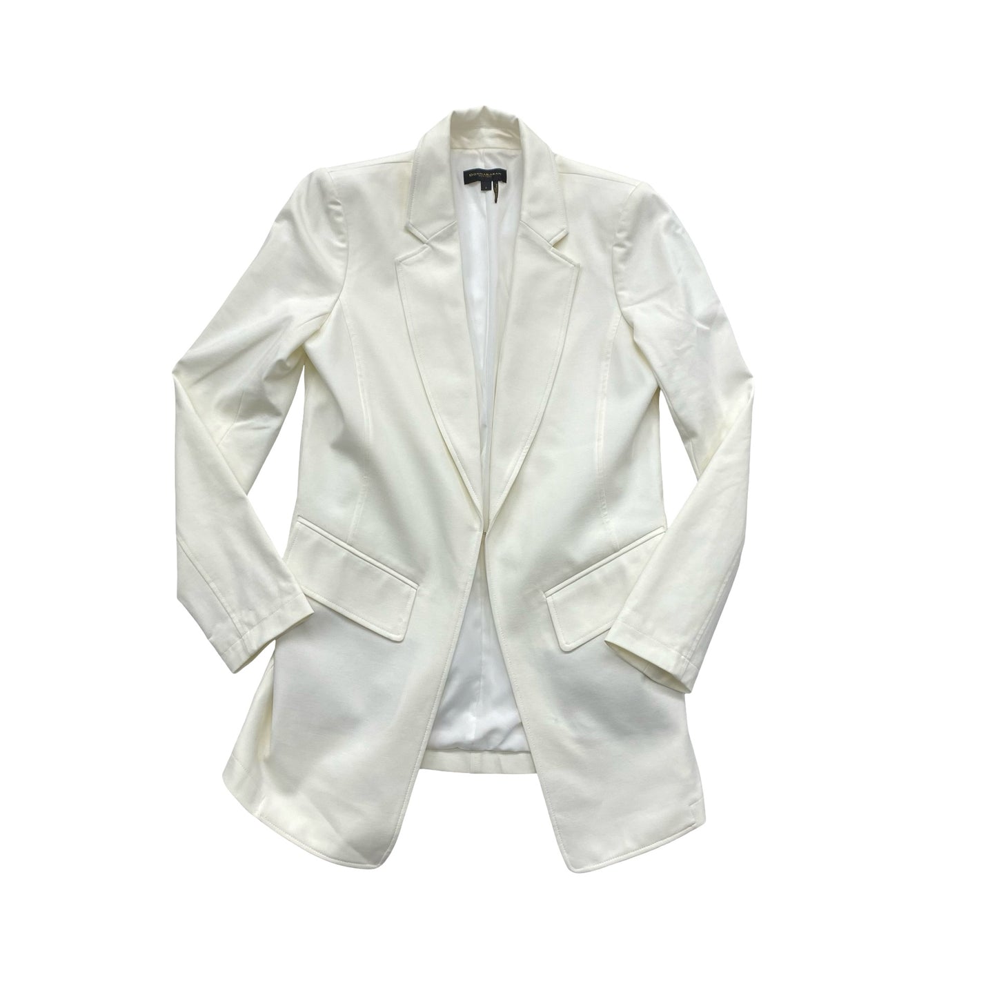 Blazer By Donna Karan In Cream, Size:4