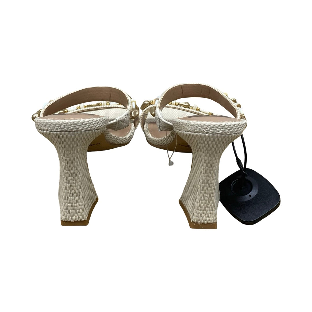 Sandals Heels Kitten By Dolce Vita In Gold & Tan, Size:6.5