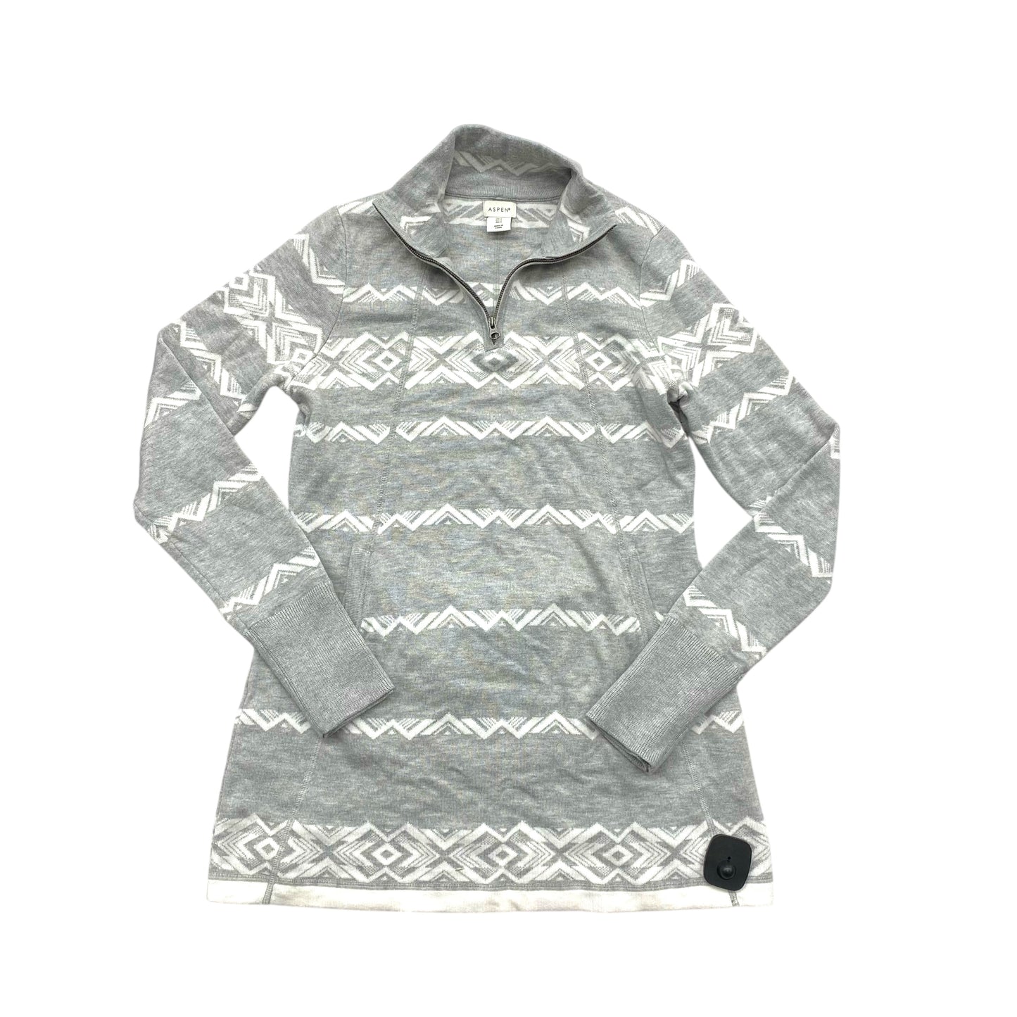 Sweater By Aspen In Grey & White, Size:S