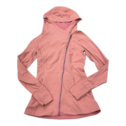 Athletic Jacket By Lululemon In Peach, Size:4