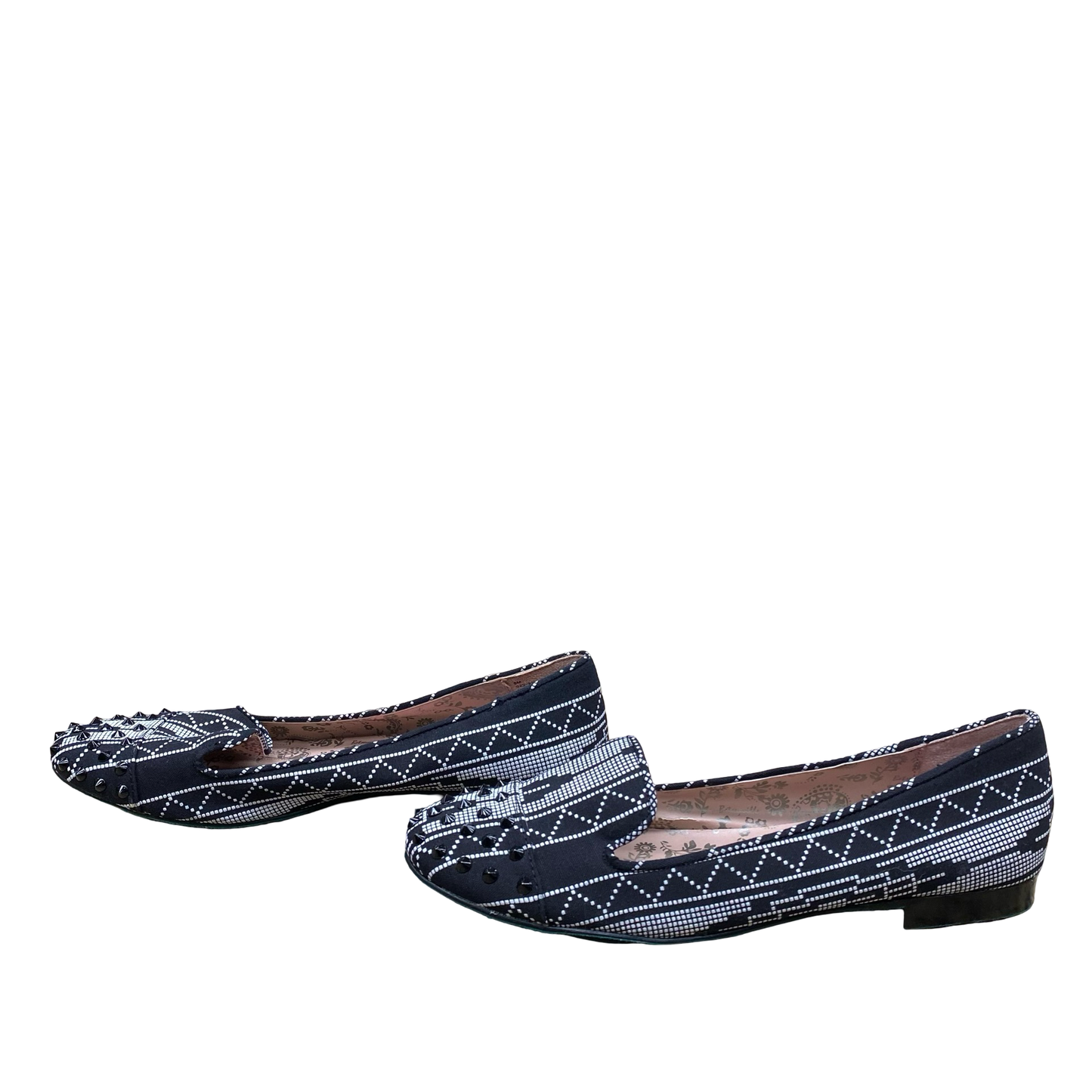 Shoes Flats By Betseyville In Striped Pattern, Size:8