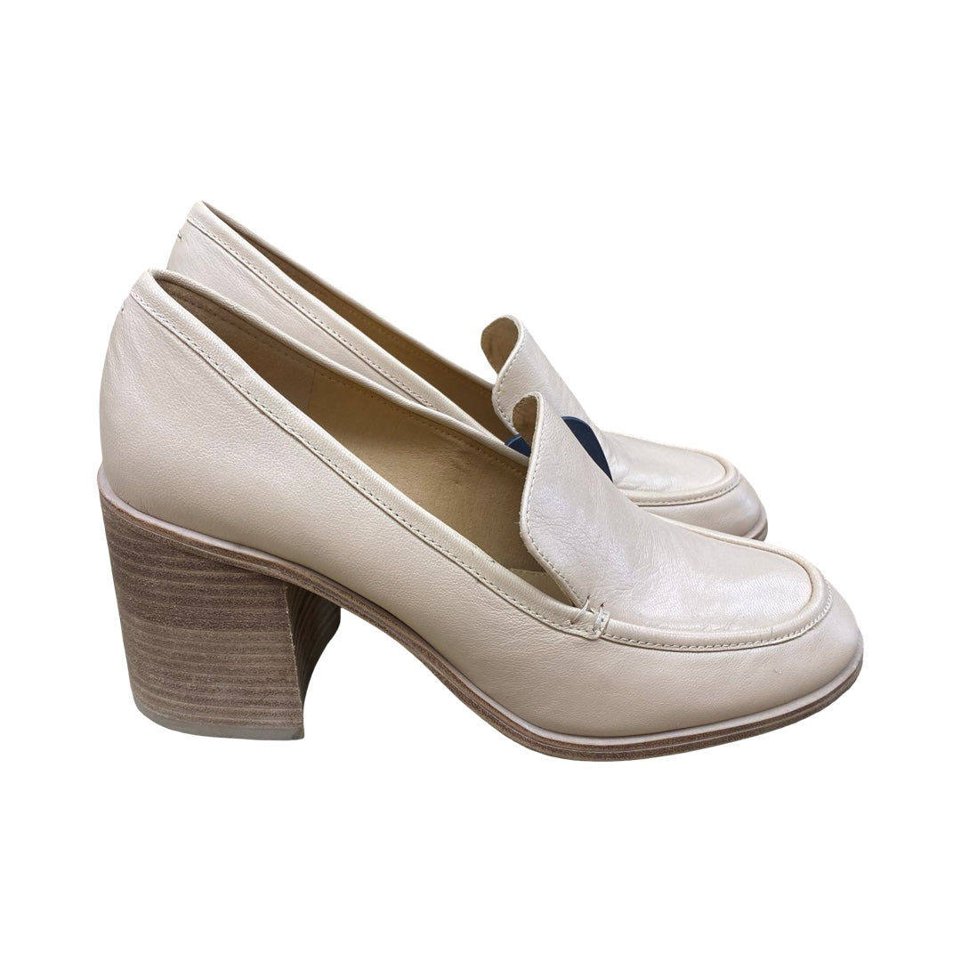 Shoes Heels Block By Crown Vintage In Beige, Size:9