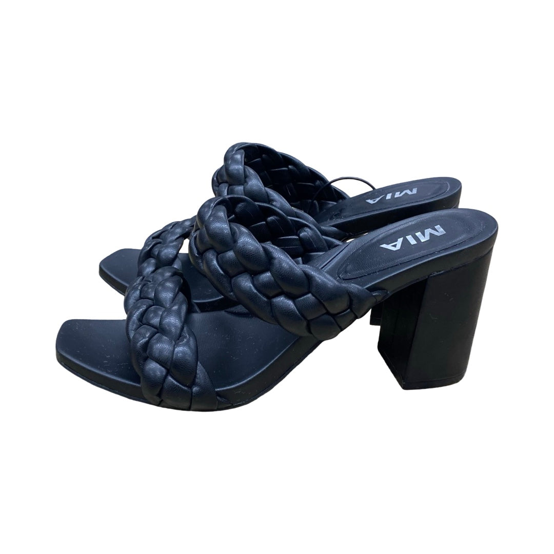 Shoes Heels Block By Mia In Black, Size:7.5