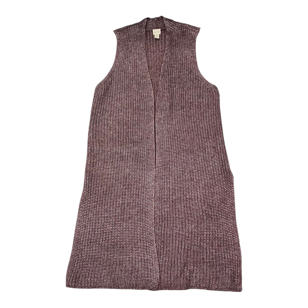 Vest Sweater By Chicos In Maroon, Size:Xl