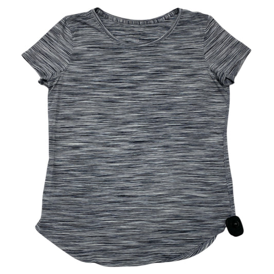 Athletic Top Ss By Lululemon In Grey, Size:S