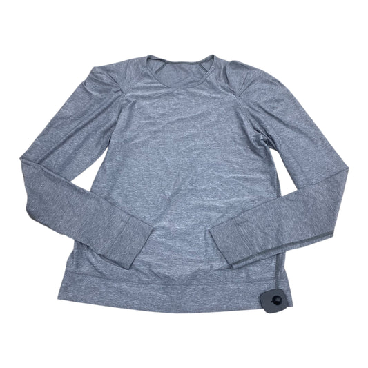 Athletic Top Ls Crewneck By Lululemon In Grey, Size:8