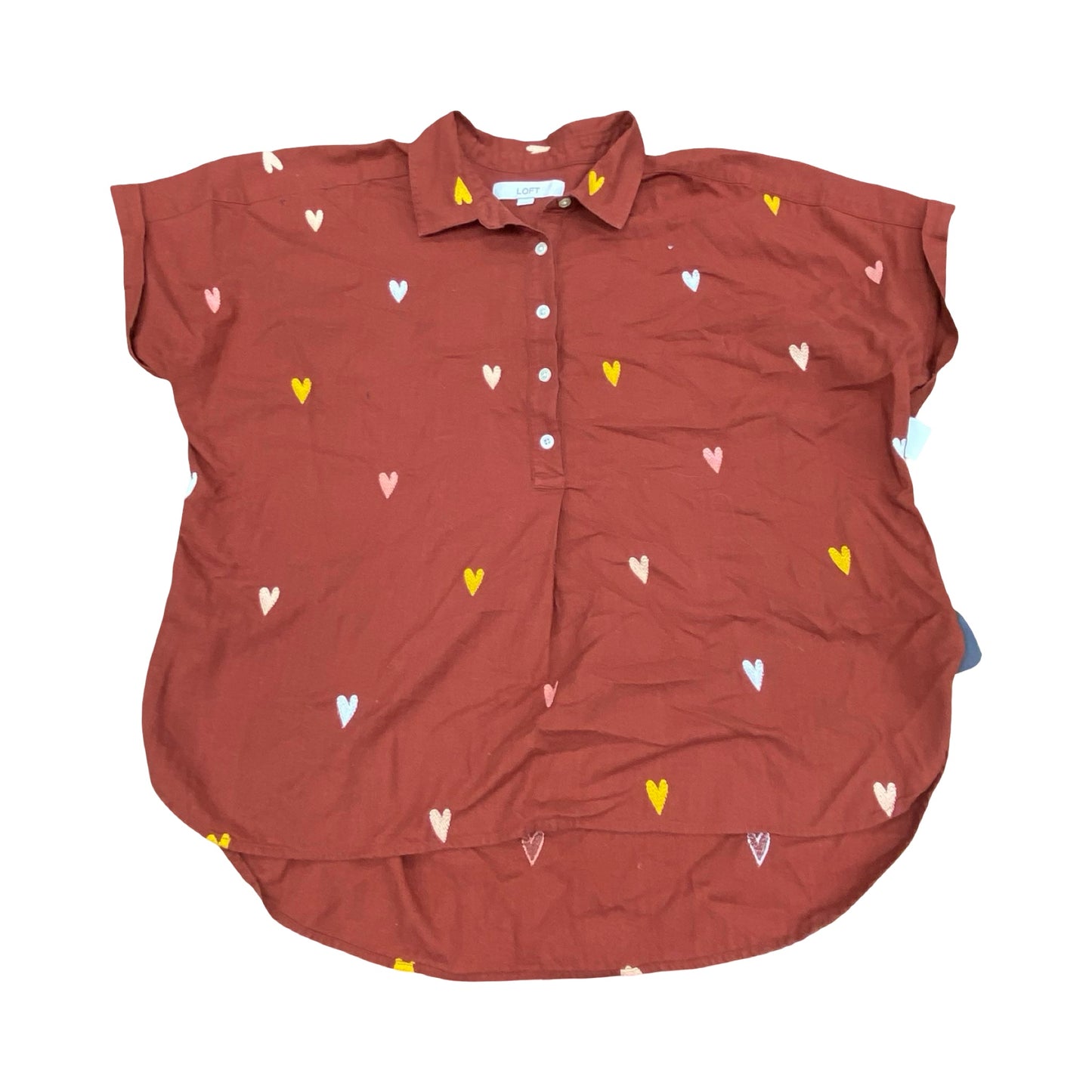 Top Ss By Loft In Red, Size:L