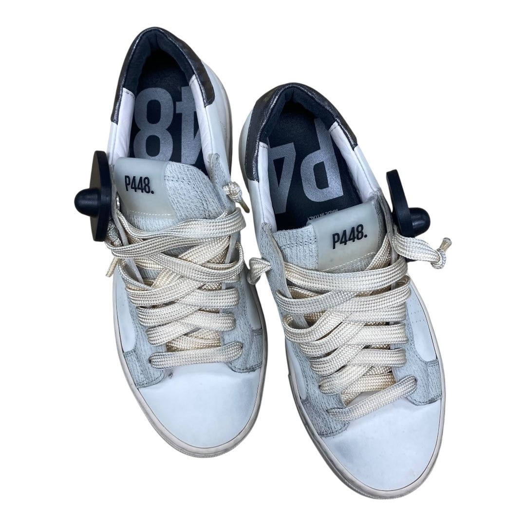 Shoes Sneakers By P448 In Grey & White, Size:7.5