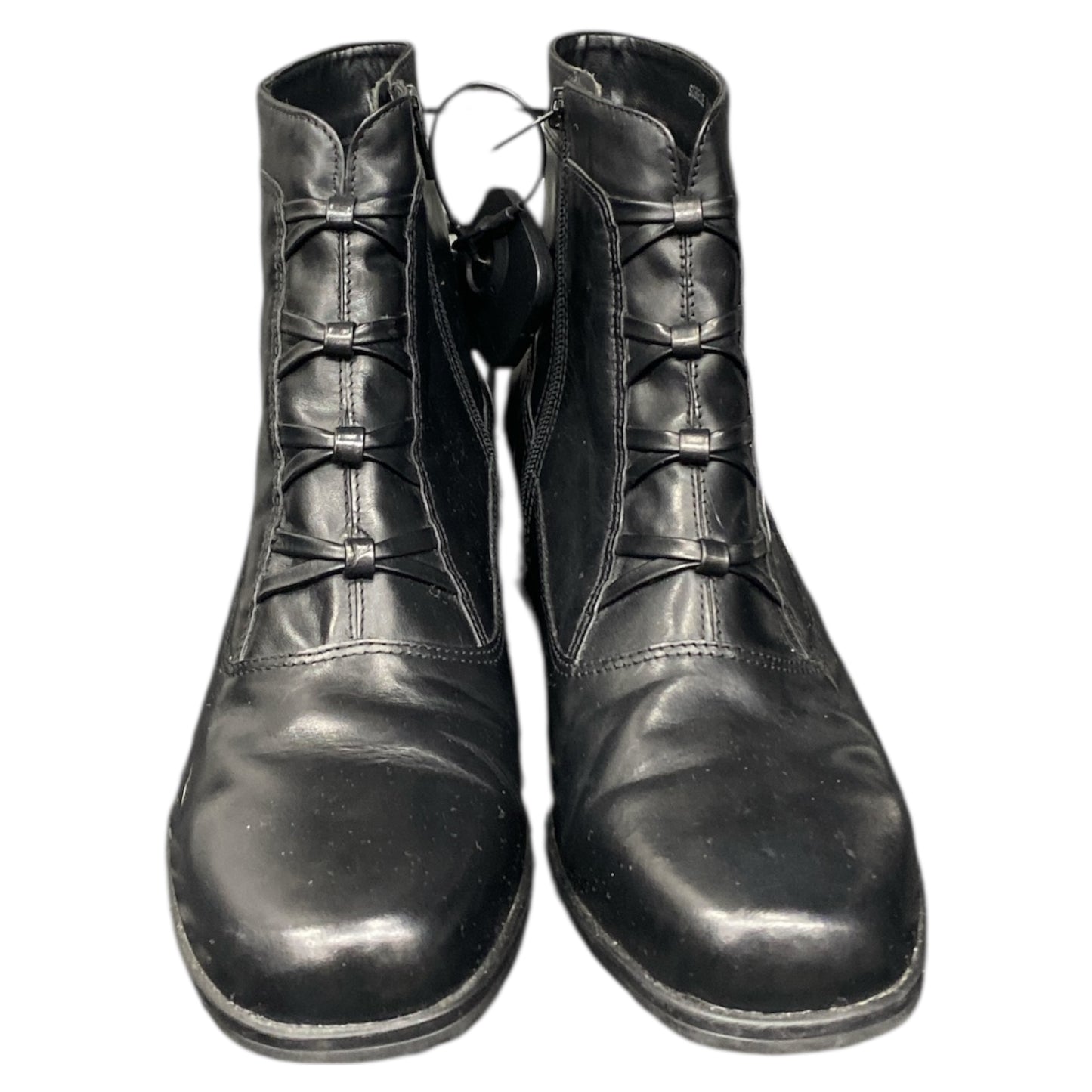 Boots Ankle Heels By Accent In Black, Size:8