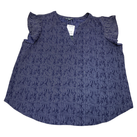 Top Ss By Adrianna Papell In Blue & White, Size:L