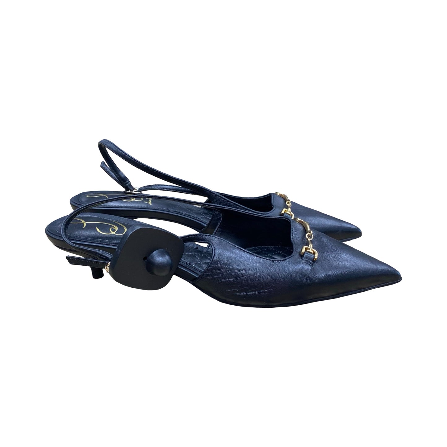 Shoes Heels Kitten By Sam Edelman In Black & Gold, Size:6
