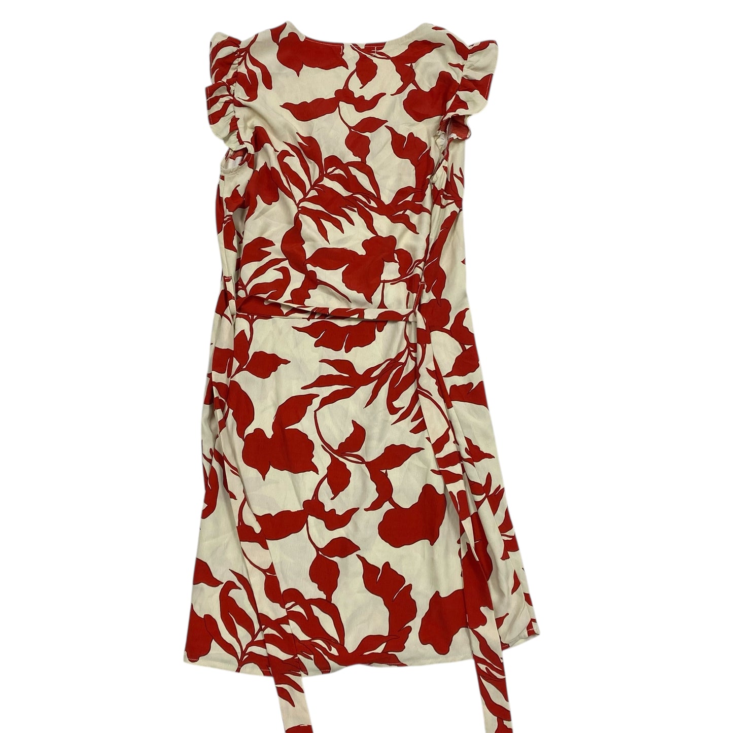 Dress Casual Short By Ikoone & Bianka In Cream & Red, Size:M