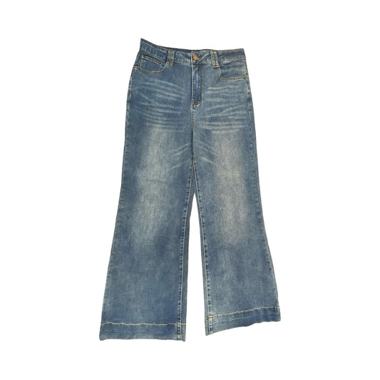 Jeans Wide Leg By Commense In Blue Denim, Size:Xl