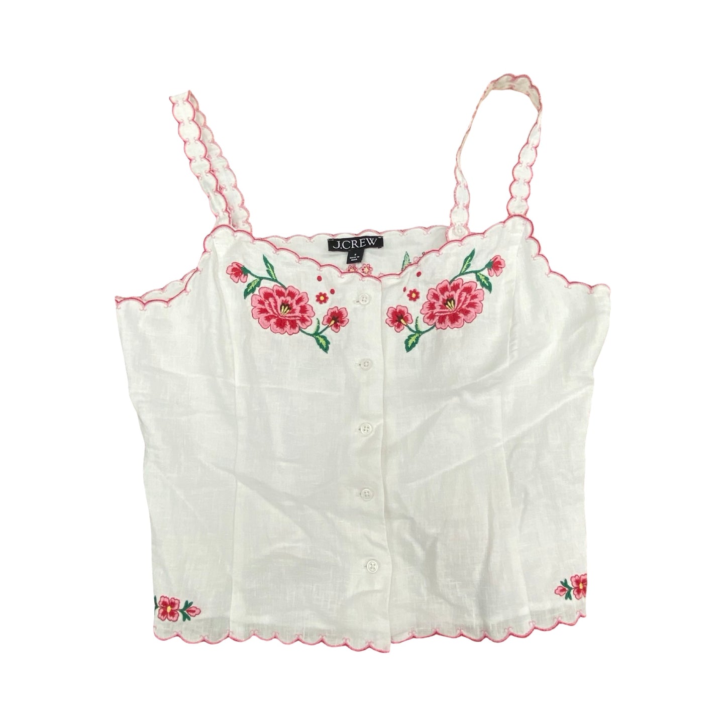 Top Sleeveless By J. Crew In Floral Print, Size:8