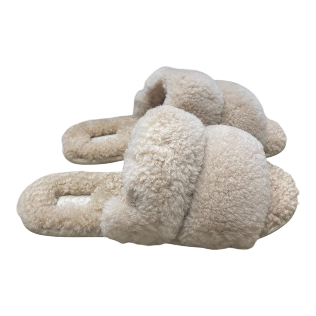 Slippers Designer By Ugg In Beige, Size:9