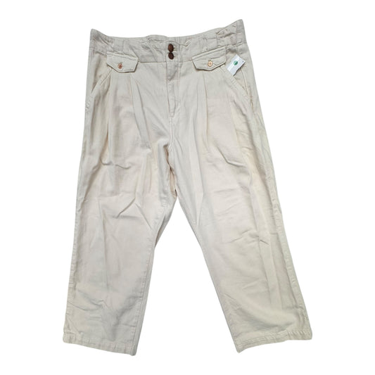 Pants Wide Leg By Pilcro In Cream, Size:14