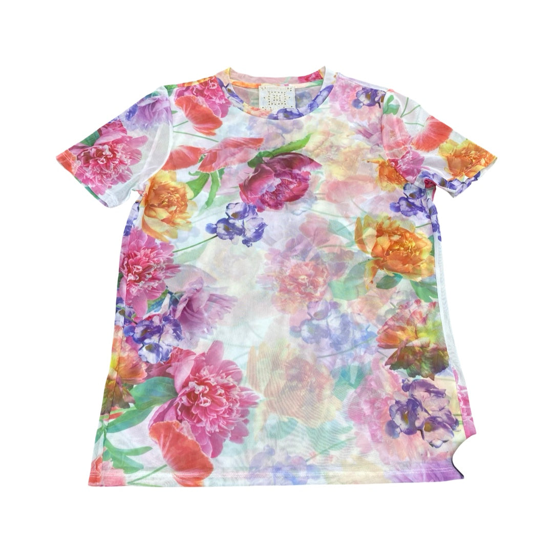 Top Ss Designer By Johnny Was In Floral Print, Size:S