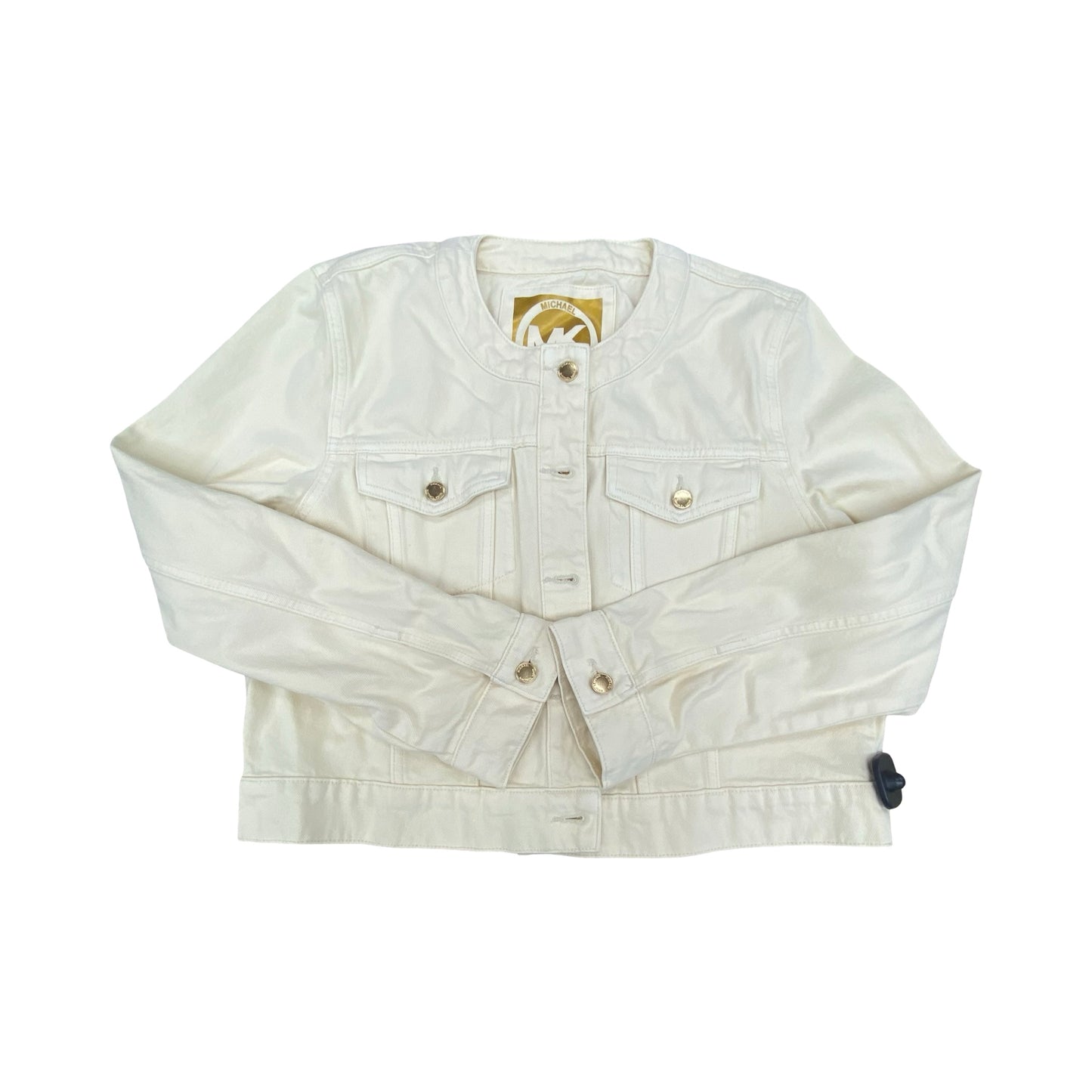 Jacket Denim By Michael By Michael Kors In Cream, Size:Xl