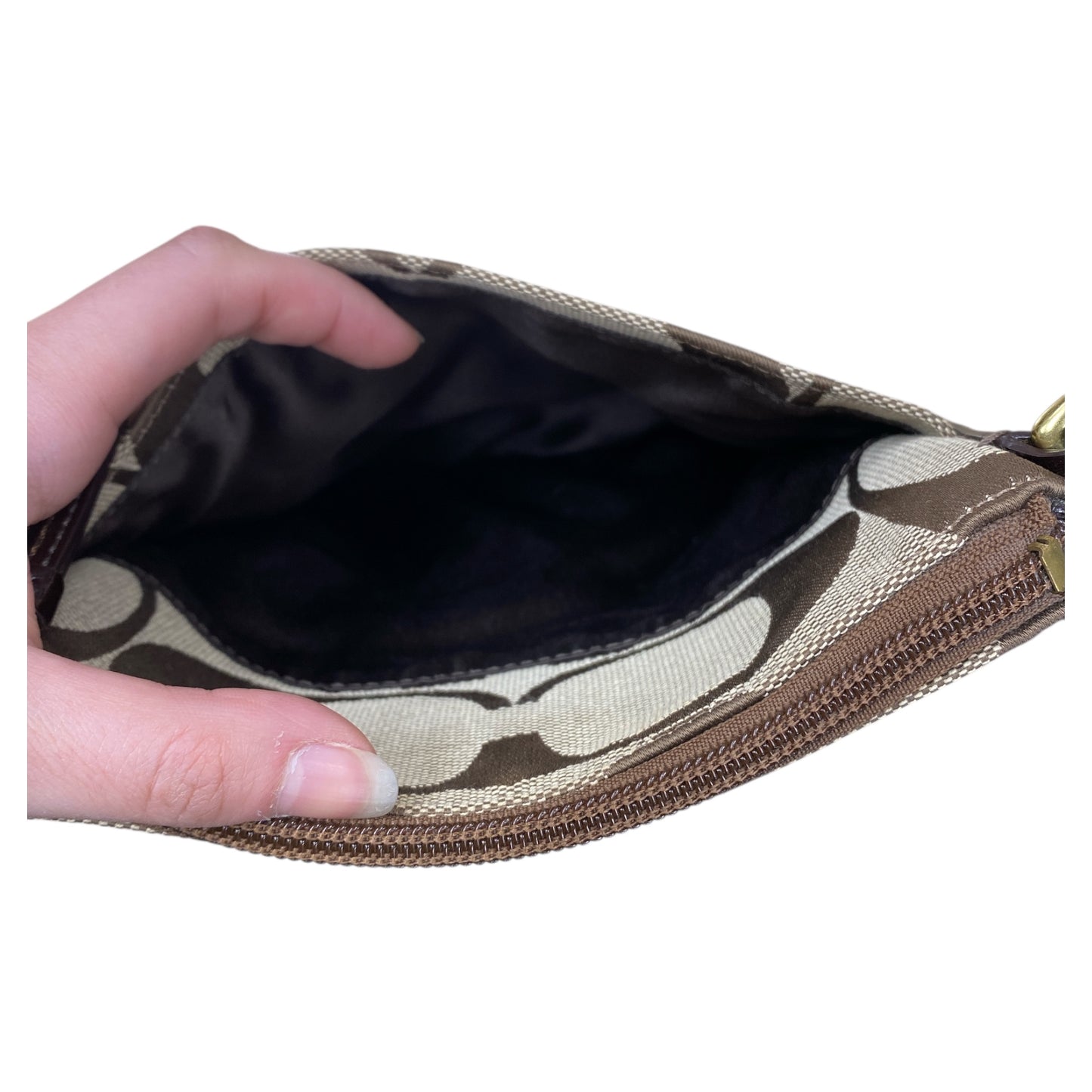 Handbag Designer By Coach In Brown, Size:Small