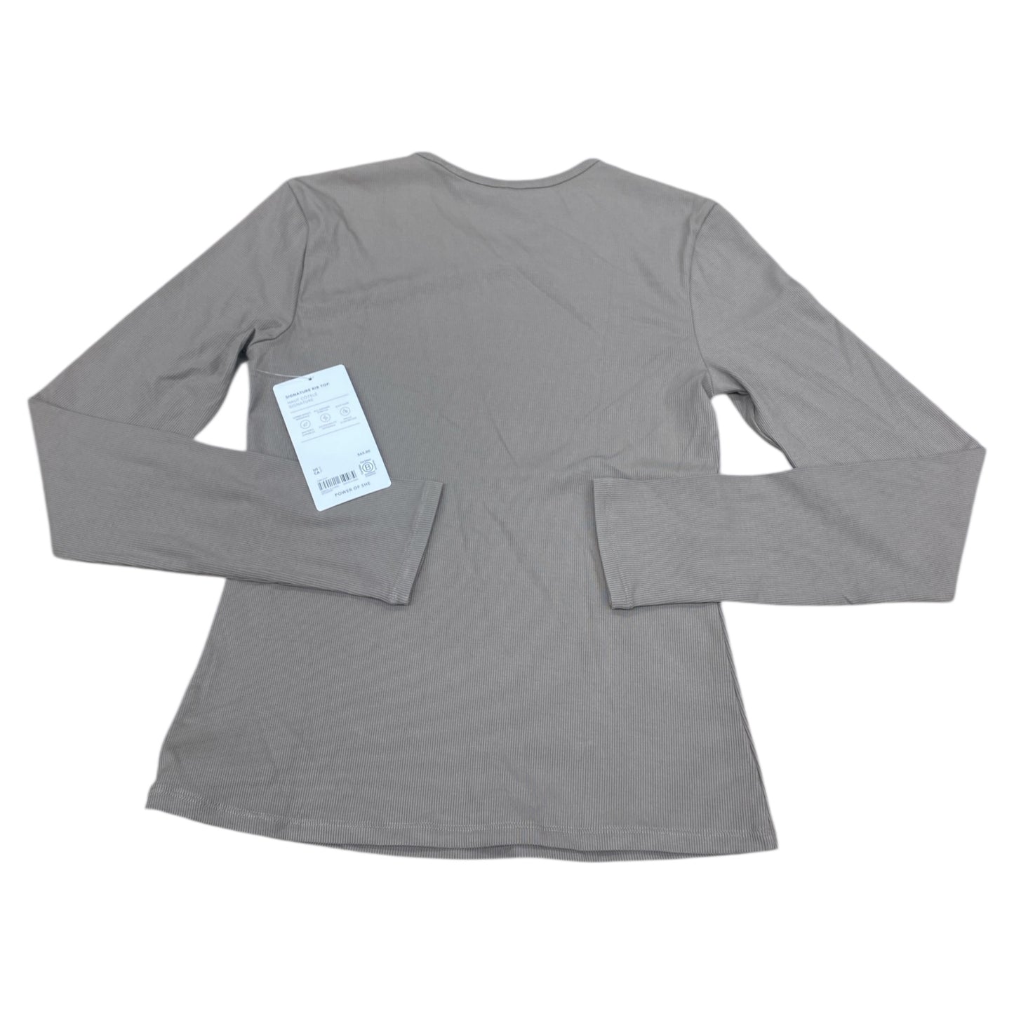 Athletic Top Ls Crewneck By Athleta In Taupe, Size:Sp