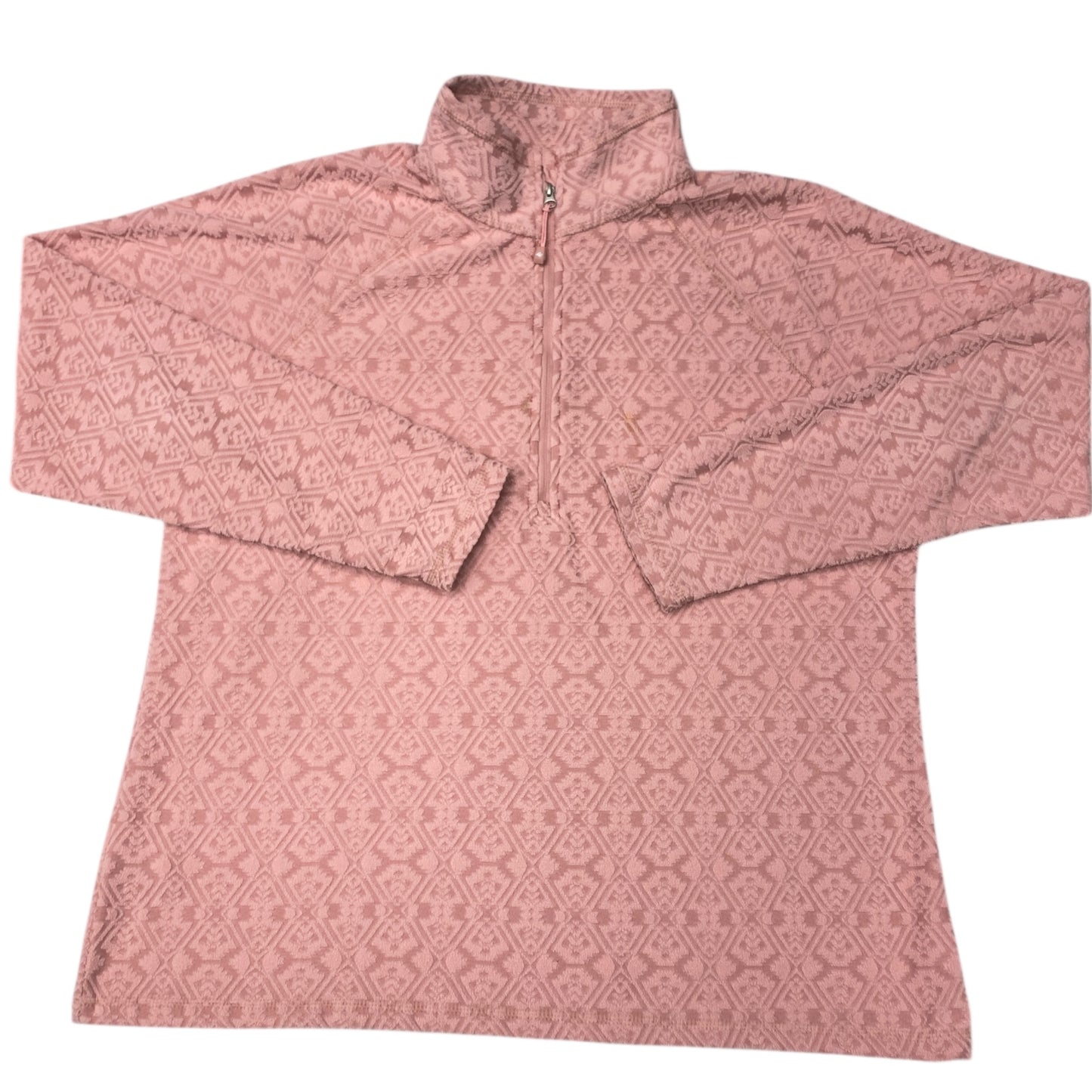 Athletic Top Ls Collar By Eddie Bauer In Pink, Size:Xl