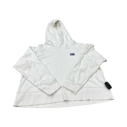 Athletic Sweatshirt Hoodie By Patagonia In White, Size:S