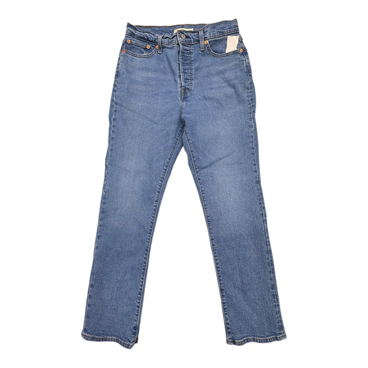 Jeans Straight By Levis In Blue Denim, Size:12