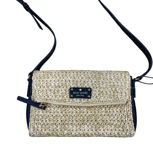Handbag Designer By Kate Spade In Black & Tan, Size:Small