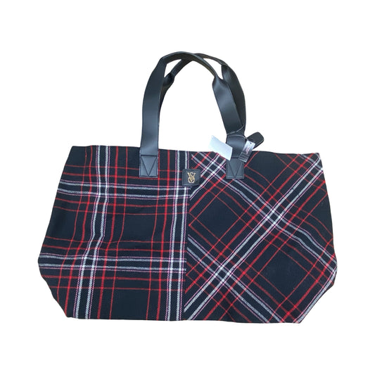 Tote By Pink In Plaid Pattern, Size:Large
