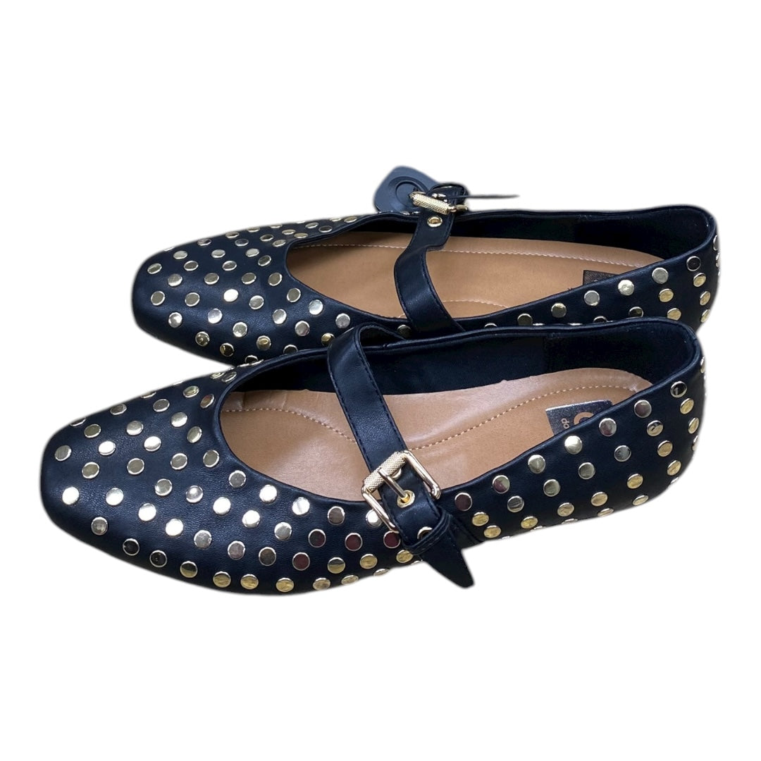 Shoes Flats By Dolce Vita In Black & Silver, Size:9.5